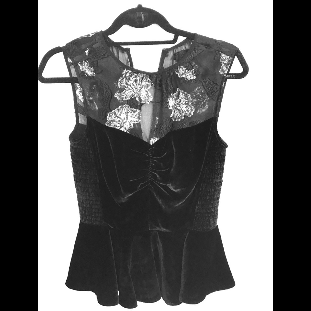 Rebecca Taylor Evening Black Top Size 0